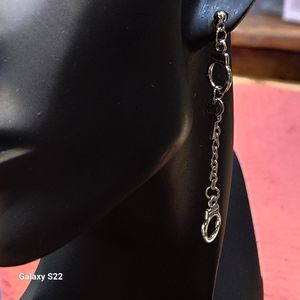 Silver Key and Handcuff Earrings Handcuff Dangle Earrings NWT Hip Hop Trendy